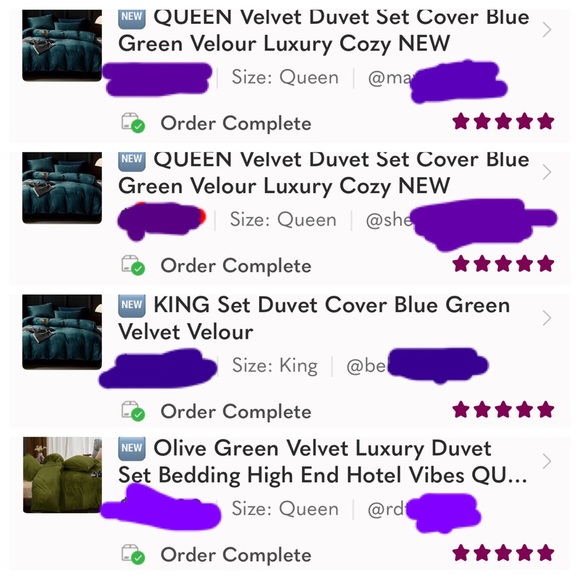 🆕 Blue Velvet Luxury Duvet Set Bedding High End Hotel Vibes KING - Picture 7 of 10